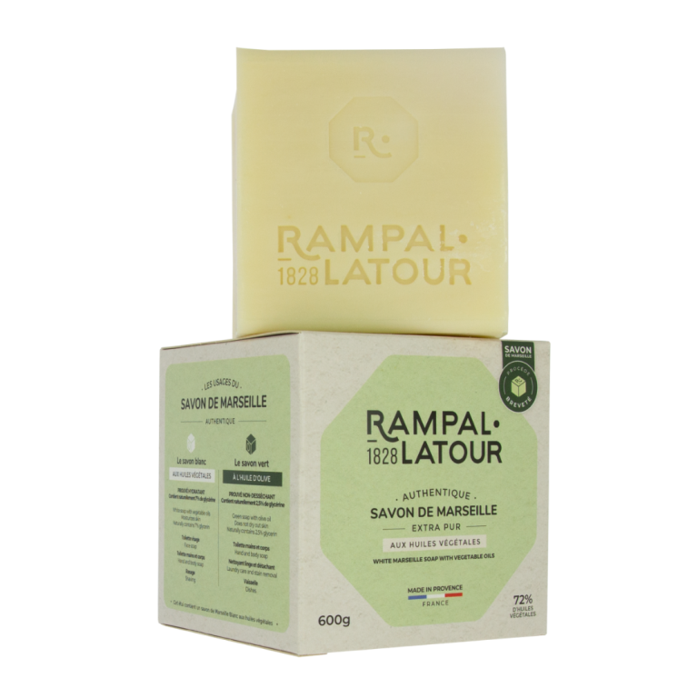 Rampal Latour Savon de Marseille cube 600 g blanc